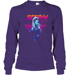 Marvel X Men Storm 80's Neon Retro Triangle Long Sleeve T-Shirt Long Sleeve T-Shirt - skytshirtshop