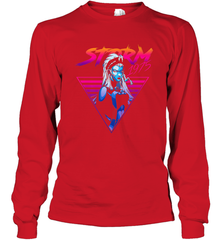 Marvel X Men Storm 80's Neon Retro Triangle Long Sleeve T-Shirt Long Sleeve T-Shirt - skytshirtshop
