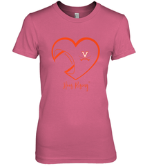 Virginia Cavaliers Football Inside Heart  Team Women's Premium T-Shirt Women's Premium T-Shirt - skytshirtshop