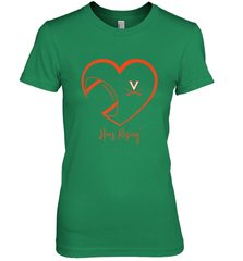Virginia Cavaliers Football Inside Heart  Team Women's Premium T-Shirt Women's Premium T-Shirt - skytshirtshop