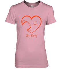 Virginia Cavaliers Football Inside Heart  Team Women's Premium T-Shirt Women's Premium T-Shirt - skytshirtshop