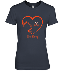 Virginia Cavaliers Football Inside Heart  Team Women's Premium T-Shirt Women's Premium T-Shirt - skytshirtshop