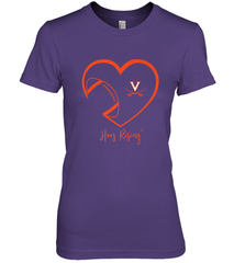 Virginia Cavaliers Football Inside Heart  Team Women's Premium T-Shirt Women's Premium T-Shirt - skytshirtshop