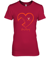 Virginia Cavaliers Football Inside Heart  Team Women's Premium T-Shirt Women's Premium T-Shirt - skytshirtshop