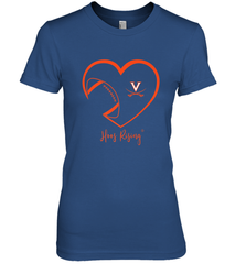 Virginia Cavaliers Football Inside Heart  Team Women's Premium T-Shirt Women's Premium T-Shirt - skytshirtshop