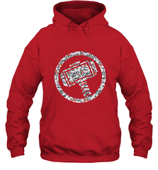Marvel Avengers Thor Floral Hammer Symbol Hooded Sweatshirt Hooded Sweatshirt - skytshirtshop