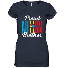 Proud Autism Brother Awareness Support Premium T Shirt Women's V-Neck T-Shirt Women's V-Neck T-Shirt - skytshirtshop