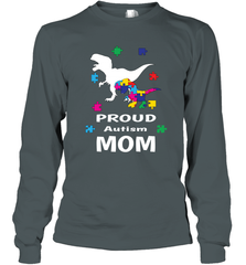Proud Autism Mom T Rex Dinosaur Autism Awareness Long Sleeve T-Shirt Long Sleeve T-Shirt - skytshirtshop