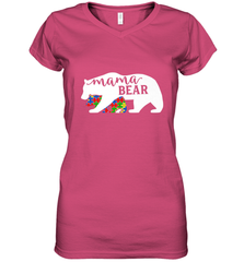 Mama Bear Autism t shirt Autism Awareness Month Women's V-Neck T-Shirt Women's V-Neck T-Shirt - skytshirtshop