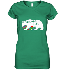 Mama Bear Autism t shirt Autism Awareness Month Women's V-Neck T-Shirt Women's V-Neck T-Shirt - skytshirtshop