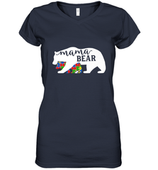 Mama Bear Autism t shirt Autism Awareness Month Women's V-Neck T-Shirt Women's V-Neck T-Shirt - skytshirtshop