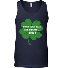 When Irish eyes are smiling Run Lucky St Patricks Day Shirt Men's Tank Top Men's Tank Top - skytshirtshop