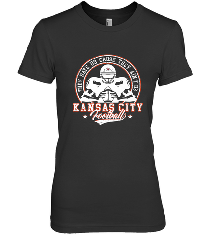 Vintage NFL Kansas City Football Logo Women's Premium T-Shirt Women's Premium T-Shirt / Black / XS Women's Premium T-Shirt - skytshirtshop