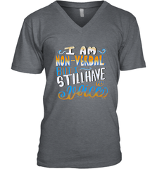 Special Needs NonVerbal Autism Awesome Men's V-Neck Men's V-Neck - skytshirtshop