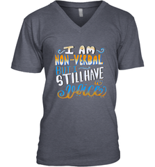 Special Needs NonVerbal Autism Awesome Men's V-Neck Men's V-Neck - skytshirtshop
