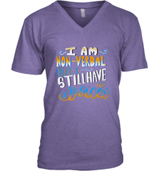 Special Needs NonVerbal Autism Awesome Men's V-Neck Men's V-Neck - skytshirtshop