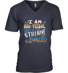 Special Needs NonVerbal Autism Awesome Men's V-Neck Men's V-Neck - skytshirtshop