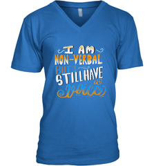 Special Needs NonVerbal Autism Awesome Men's V-Neck Men's V-Neck - skytshirtshop