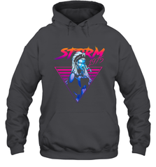 Marvel X Men Storm 80's Neon Retro Triangle Hooded Sweatshirt Hooded Sweatshirt - skytshirtshop