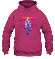 Marvel X Men Storm 80's Neon Retro Triangle Hooded Sweatshirt Hooded Sweatshirt - skytshirtshop