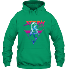 Marvel X Men Storm 80's Neon Retro Triangle Hooded Sweatshirt Hooded Sweatshirt - skytshirtshop