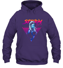 Marvel X Men Storm 80's Neon Retro Triangle Hooded Sweatshirt Hooded Sweatshirt - skytshirtshop
