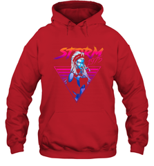Marvel X Men Storm 80's Neon Retro Triangle Hooded Sweatshirt Hooded Sweatshirt - skytshirtshop
