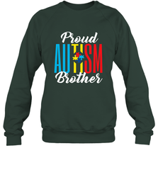 Proud Autism Brother Awareness Support Premium T Shirt Crewneck Sweatshirt Crewneck Sweatshirt - skytshirtshop