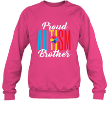 Proud Autism Brother Awareness Support Premium T Shirt Crewneck Sweatshirt Crewneck Sweatshirt - skytshirtshop