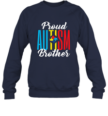 Proud Autism Brother Awareness Support Premium T Shirt Crewneck Sweatshirt Crewneck Sweatshirt - skytshirtshop