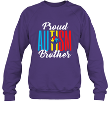 Proud Autism Brother Awareness Support Premium T Shirt Crewneck Sweatshirt Crewneck Sweatshirt - skytshirtshop