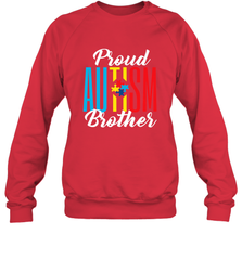 Proud Autism Brother Awareness Support Premium T Shirt Crewneck Sweatshirt Crewneck Sweatshirt - skytshirtshop