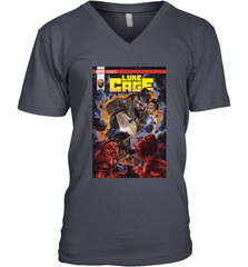 Marvel Luke Cage Power Man In Shining Armor Men's V-Neck Men's V-Neck - skytshirtshop