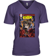 Marvel Luke Cage Power Man In Shining Armor Men's V-Neck Men's V-Neck - skytshirtshop