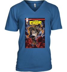 Marvel Luke Cage Power Man In Shining Armor Men's V-Neck Men's V-Neck - skytshirtshop