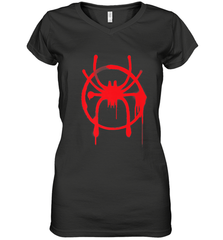 Marvel Spider Man Into the Spider Verse Red Women's V-Neck T-Shirt Women's V-Neck T-Shirt - skytshirtshop