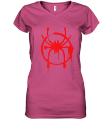 Marvel Spider Man Into the Spider Verse Red Women's V-Neck T-Shirt Women's V-Neck T-Shirt - skytshirtshop