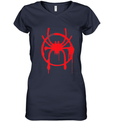 Marvel Spider Man Into the Spider Verse Red Women's V-Neck T-Shirt Women's V-Neck T-Shirt - skytshirtshop