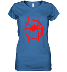 Marvel Spider Man Into the Spider Verse Red Women's V-Neck T-Shirt Women's V-Neck T-Shirt - skytshirtshop