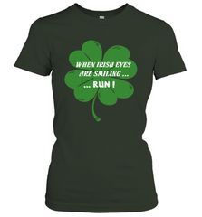 When Irish eyes are smiling Run Lucky St Patricks Day Shirt Women's T-Shirt Women's T-Shirt - skytshirtshop