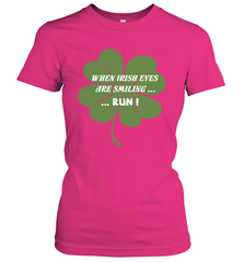 When Irish eyes are smiling Run Lucky St Patricks Day Shirt Women's T-Shirt Women's T-Shirt - skytshirtshop