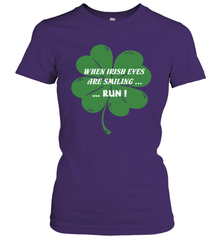 When Irish eyes are smiling Run Lucky St Patricks Day Shirt Women's T-Shirt Women's T-Shirt - skytshirtshop