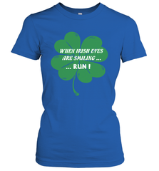 When Irish eyes are smiling Run Lucky St Patricks Day Shirt Women's T-Shirt Women's T-Shirt - skytshirtshop