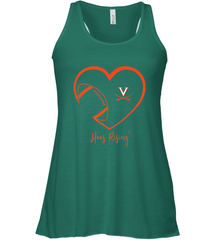 Virginia Cavaliers Football Inside Heart  Team Women's Racerback Tank Women's Racerback Tank - skytshirtshop