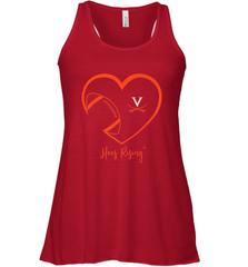 Virginia Cavaliers Football Inside Heart  Team Women's Racerback Tank Women's Racerback Tank - skytshirtshop