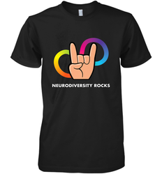 Neurodiversity Rocks Shirt Brain Autism Awareness Men's Premium T-Shirt