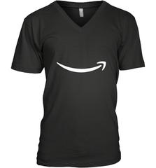 Smile Shirt  White Logo Men's V-Neck Men's V-Neck - skytshirtshop