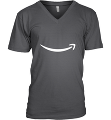 Smile Shirt  White Logo Men's V-Neck Men's V-Neck - skytshirtshop
