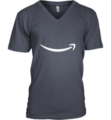 Smile Shirt  White Logo Men's V-Neck Men's V-Neck - skytshirtshop