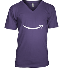 Smile Shirt  White Logo Men's V-Neck Men's V-Neck - skytshirtshop
